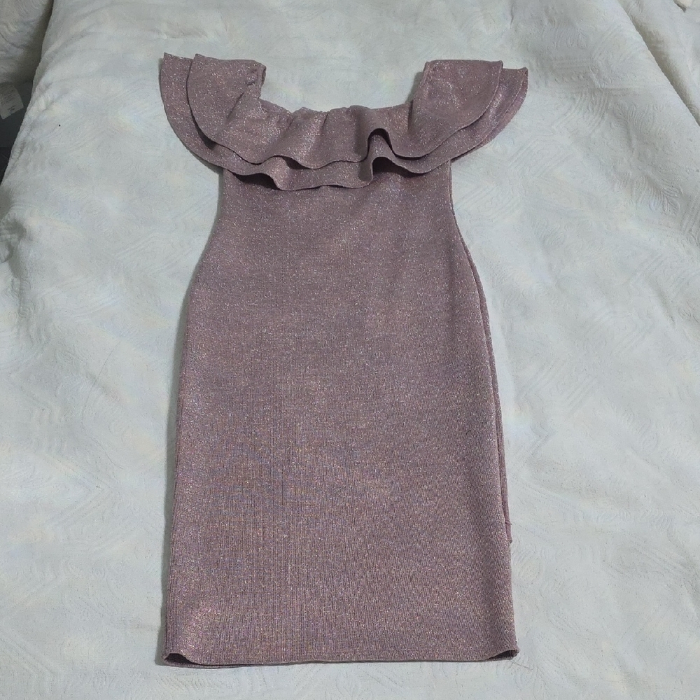 Ruffled Pink Sleeveless Dress